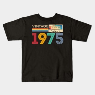 Vintage 1975 Classic Birthday 1975 Cassette Tape Vintage Kids T-Shirt